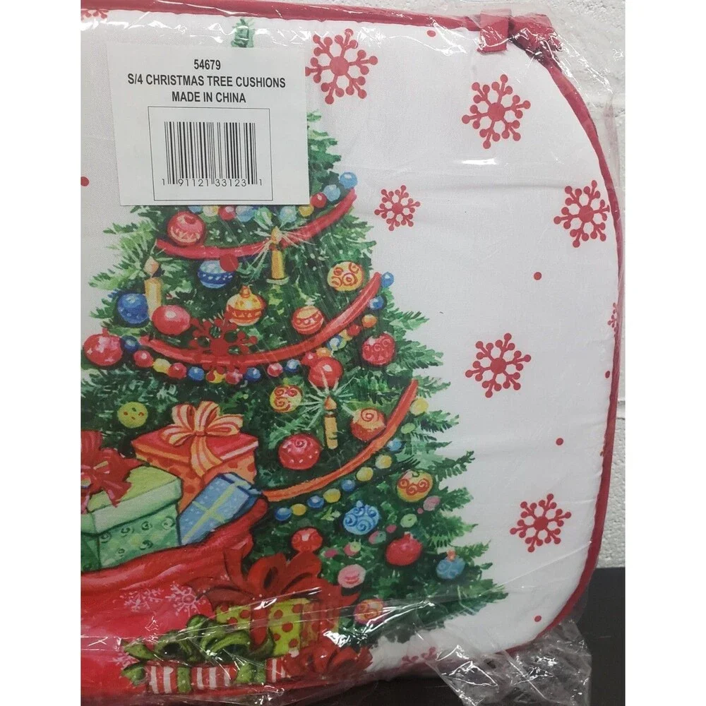 Set of 4 Cushion Chair Pads w/ties, 15